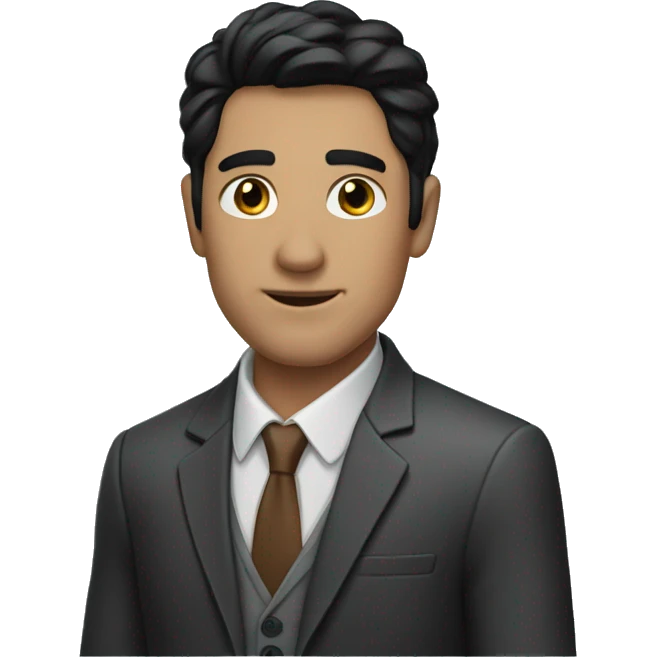 charming man with black hair and sports coat emoji