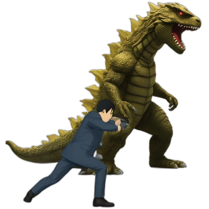 gojo satoru vs Godzilla emoji