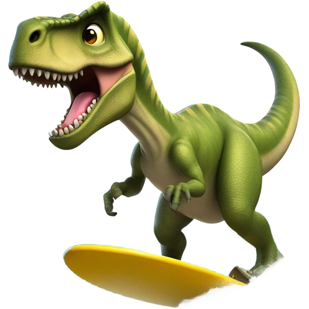 dinosaur surfing  emoji