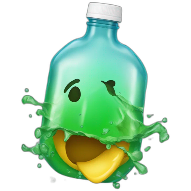 destroyed plastic blottle emoji