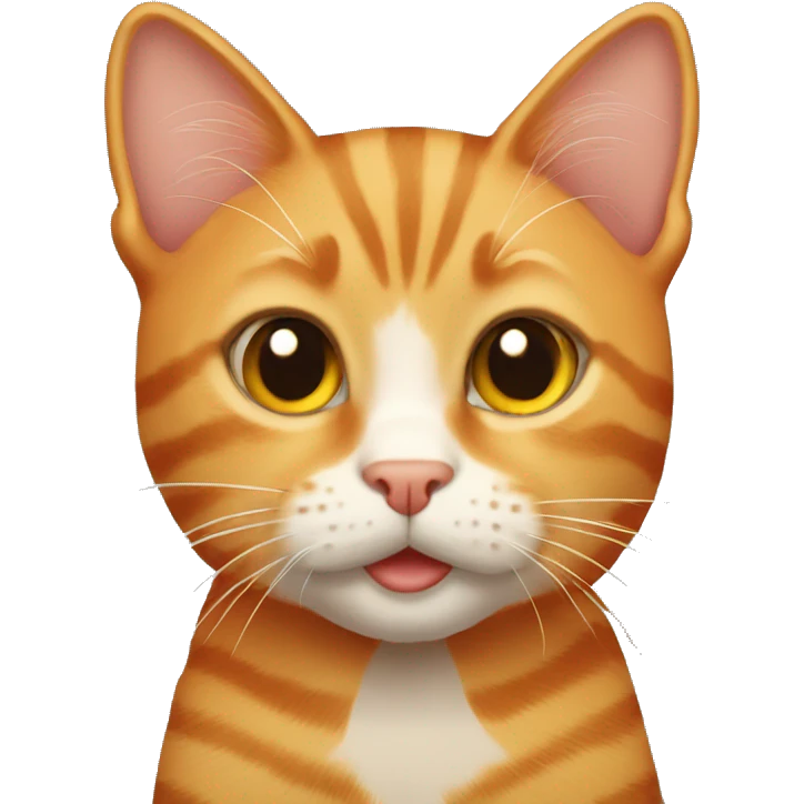 Tabby orange cat cute emoji