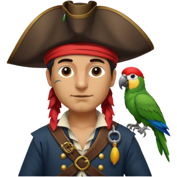 pirate and parrot emoji