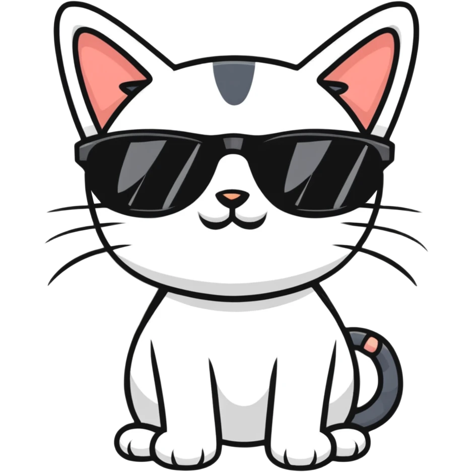 Cat with sunglasses emoji
