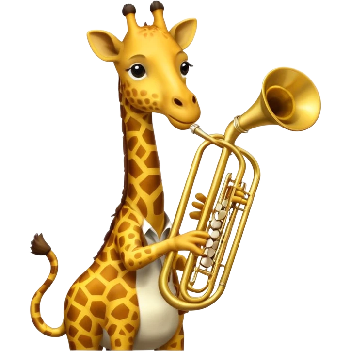 A giraffe playing trombone  emoji