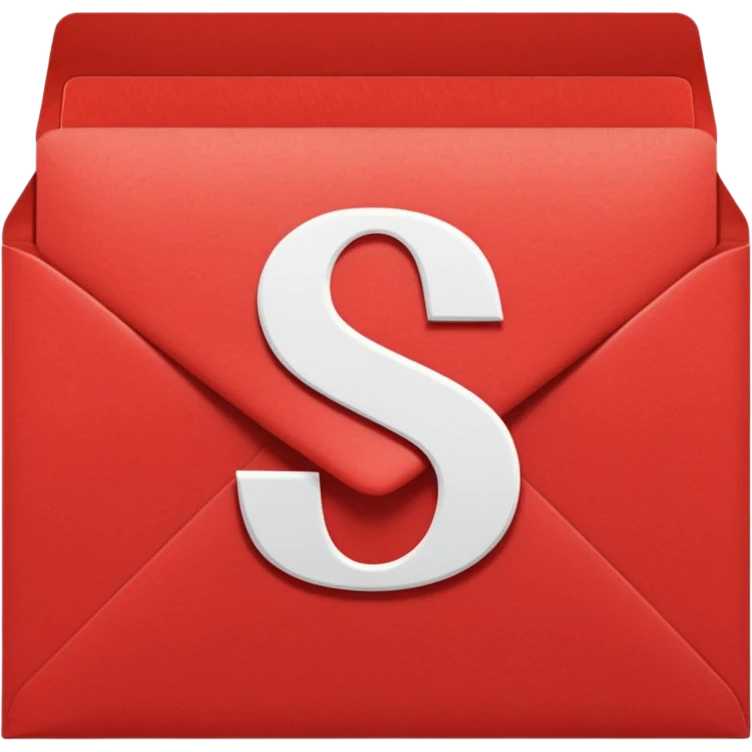 red envelope with white "S" logo emoji