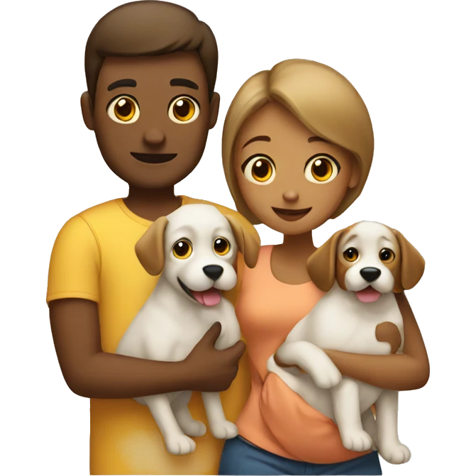 family with a small baby & dog emoji