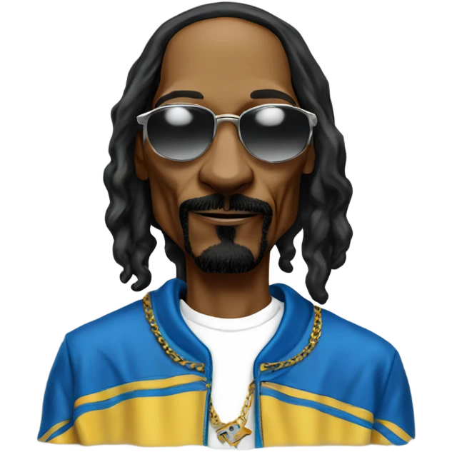 Snoop dogg in a crip outfit smoking cigar emoji