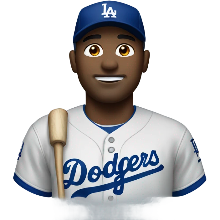 Male with earring in dodgers emoji