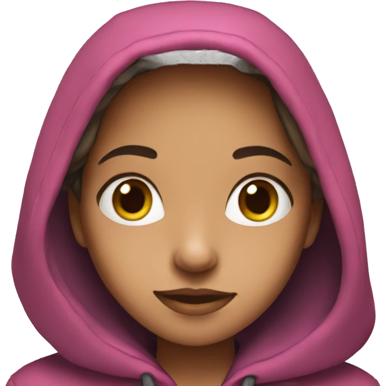 Girl wearing hoodie  emoji