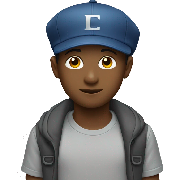 A boy wear cap emoji