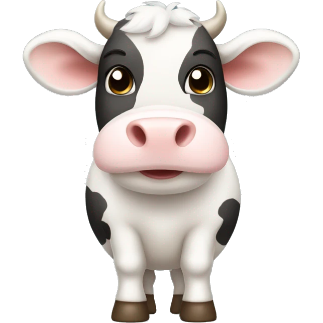 Cute Cow with a white bow  emoji