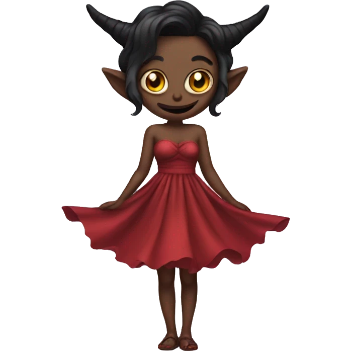 Demon in a dress emoji