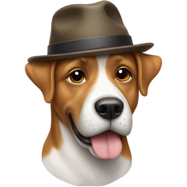 Dog wearing hat emoji