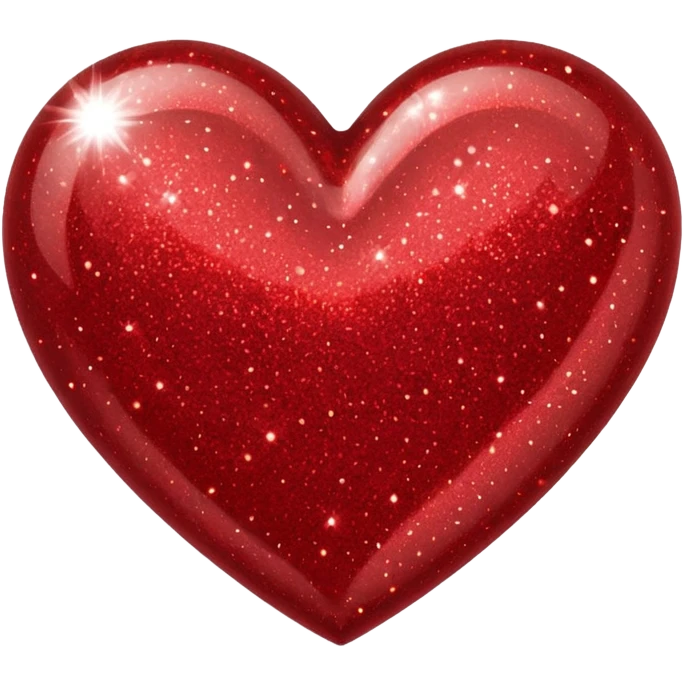 red glitter heart  emoji