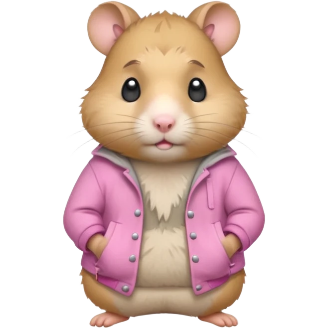 cartoon-style hamster melancholy expression poor with empty pockets emoji