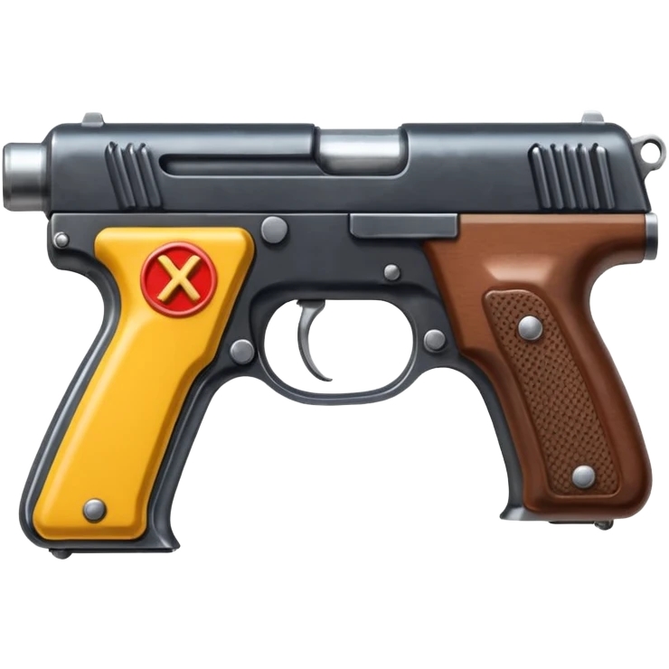 i want to make an X letter using 2 gas station  pistols emoji