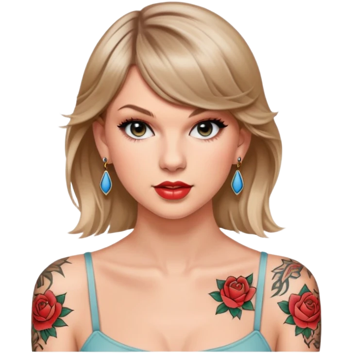 Taylor swift wearing tattoos emoji