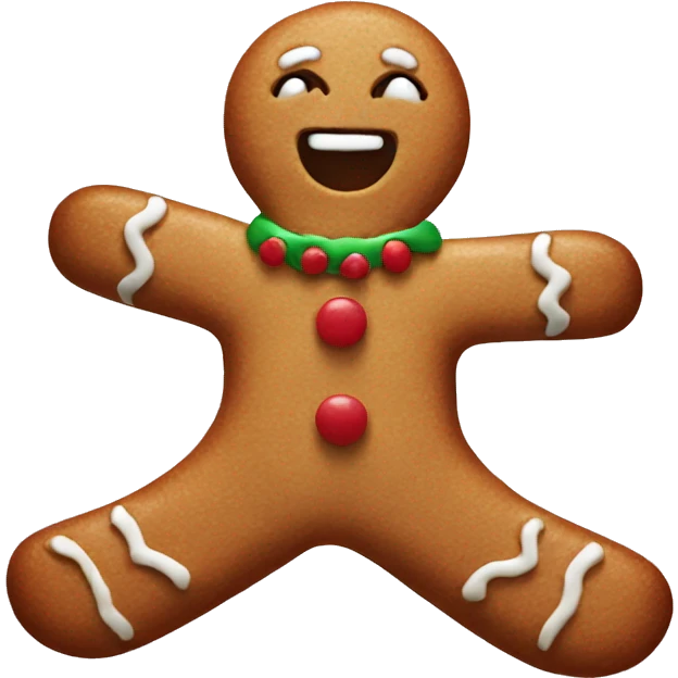 Gingerbread man emoji