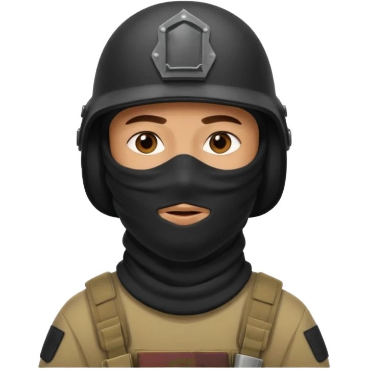 
Iraqi man soldier in helmet and balaclava emoji
