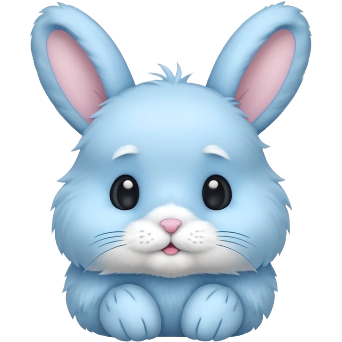 light blue bunny cute emoji