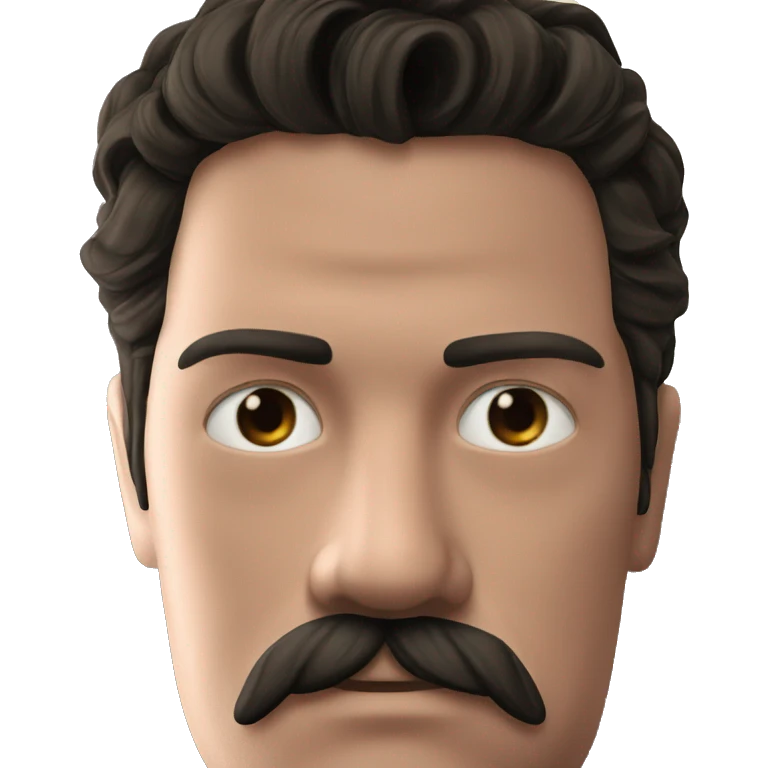 man with mustache starring emoji