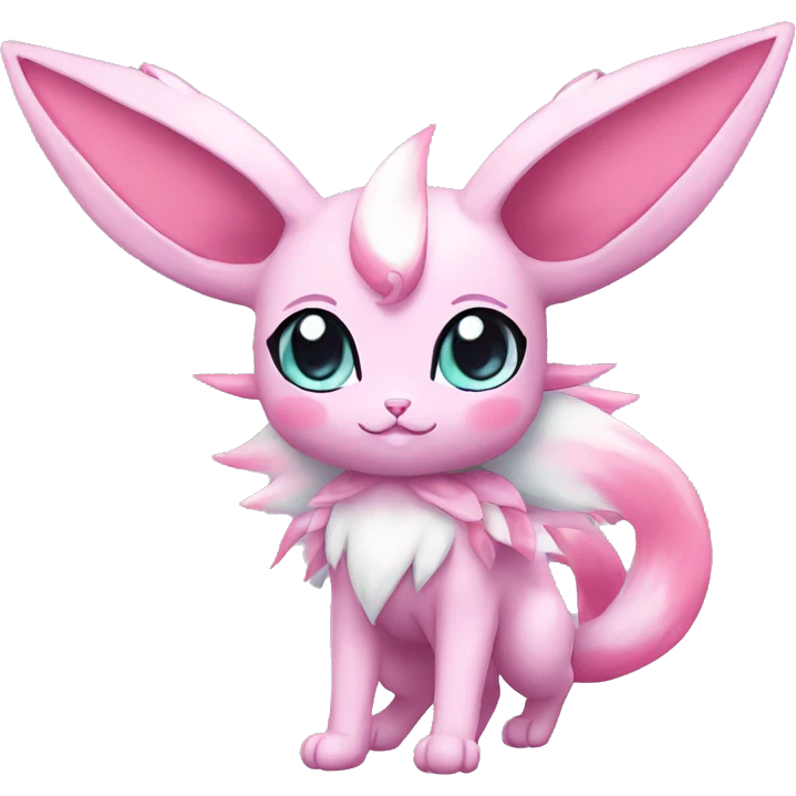 Kawaii Sylveon-Mew-Espeon-Pokémon full body emoji