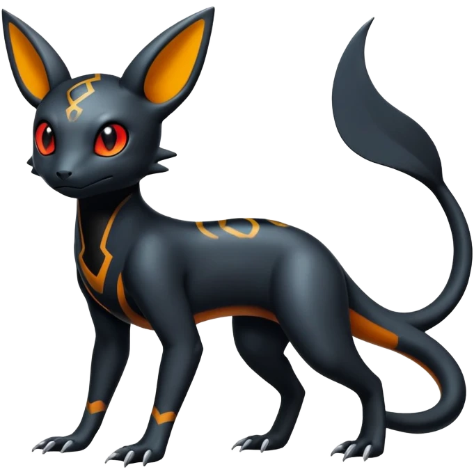 Salandit-Umbreon-Fakémon-hybrid-creature (full body)  emoji