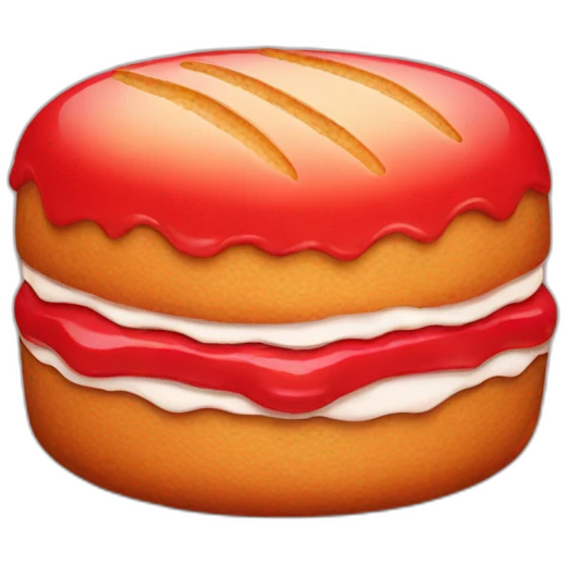 red bakery emoji