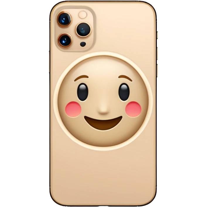 Iphone 16 pro max ligado cor bege claro emoji