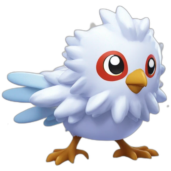 Pokemon Delibird Badge Winter Slowflake GiftBox emoji