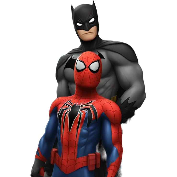 Spider-Man with Batman  emoji