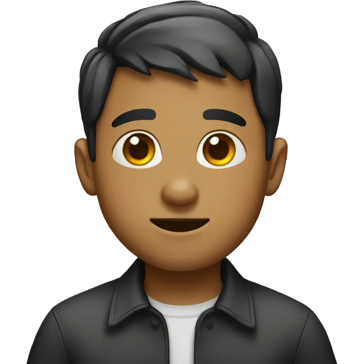 Boy wearing nods emoji