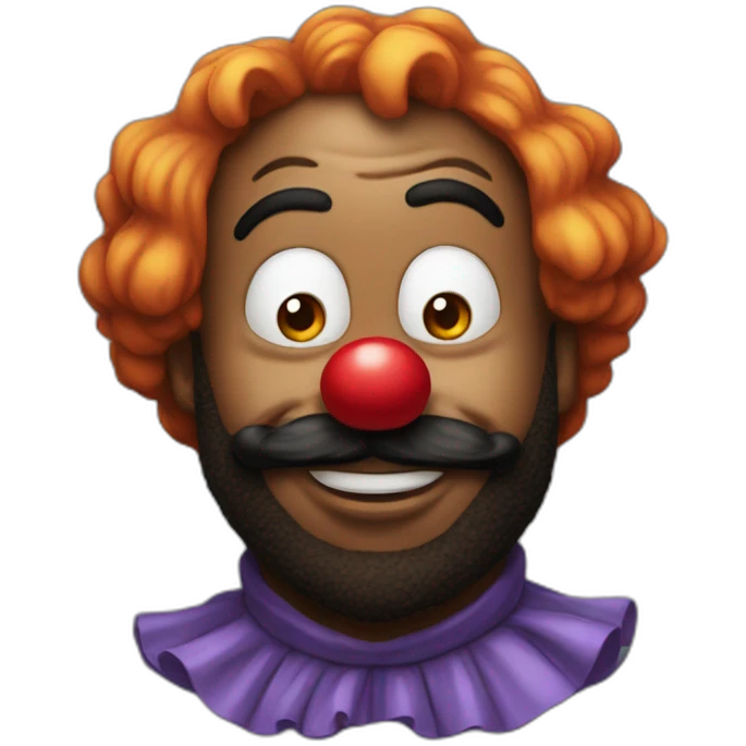 Donald Glover as a clown emoji