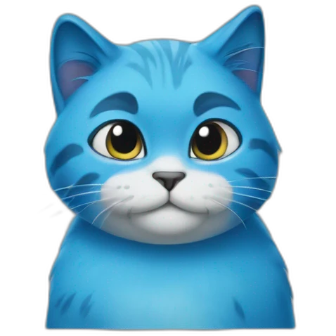 Blue Smurf cat emoji
