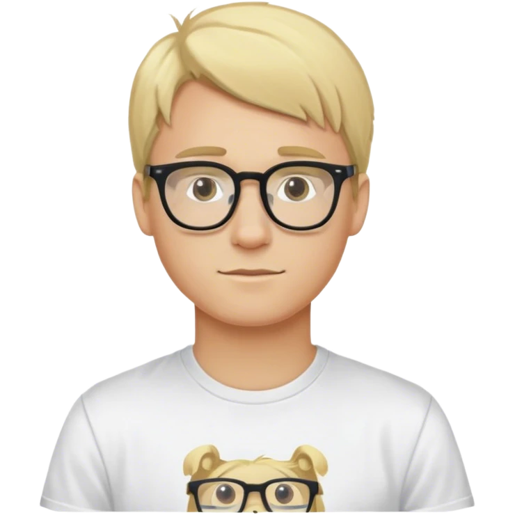 I want a blond guy with glasses wearing a YC t-shirt emoji