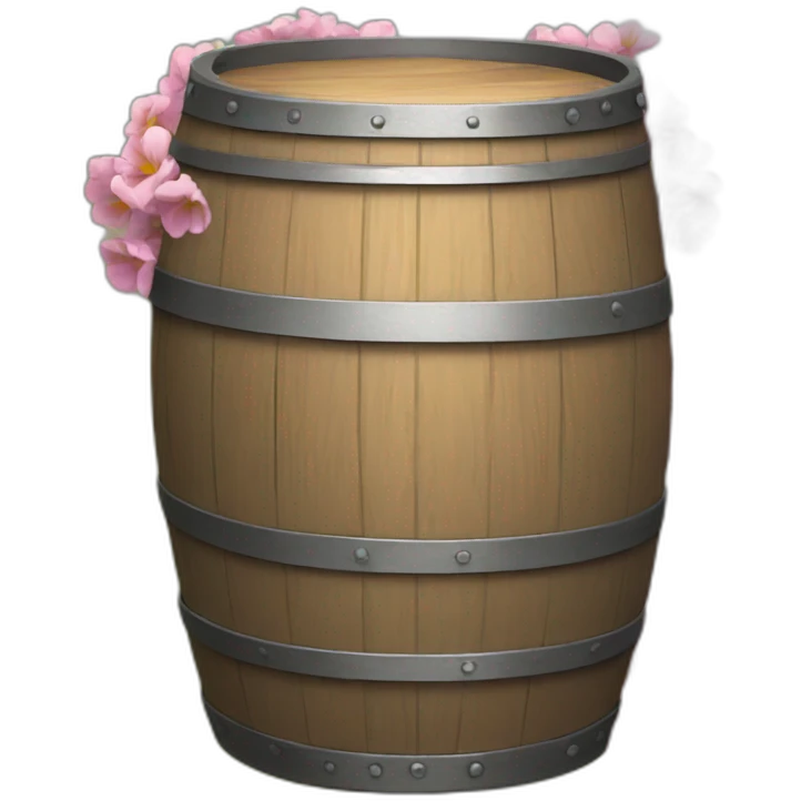 barrel of flowers emoji