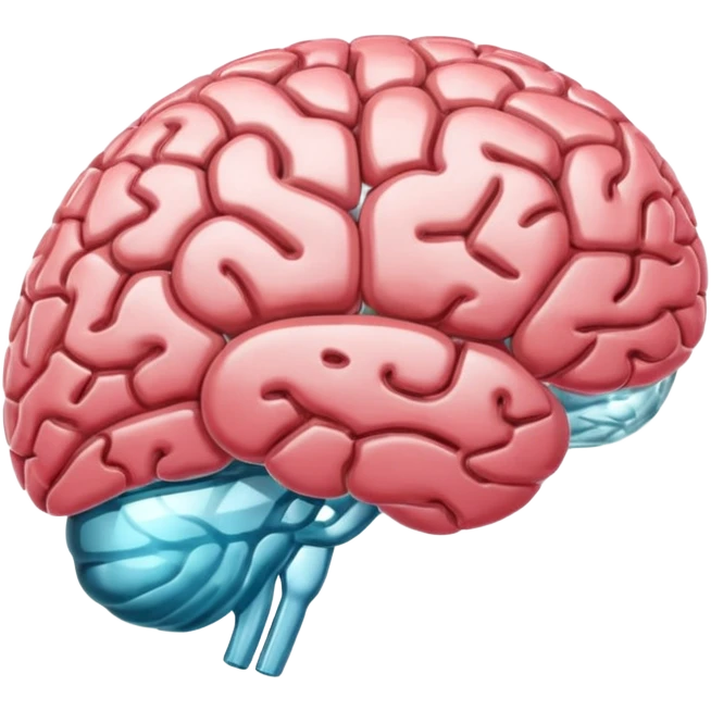 Glass texture brain emoji