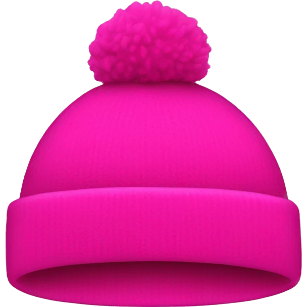 isolated hot pink winter hat  emoji