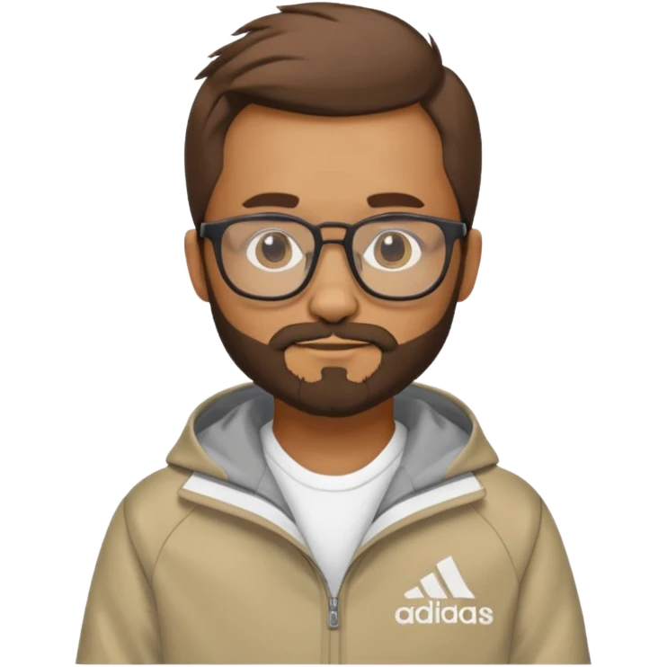I need a weasel with glasses in an adidas jacket and a three day beard emoji