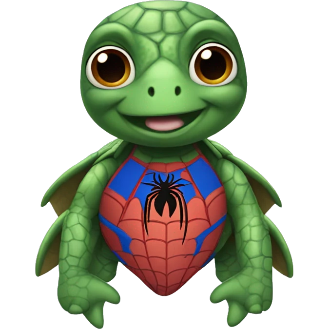 Sea turtle wearing a Spider-Man costume  emoji