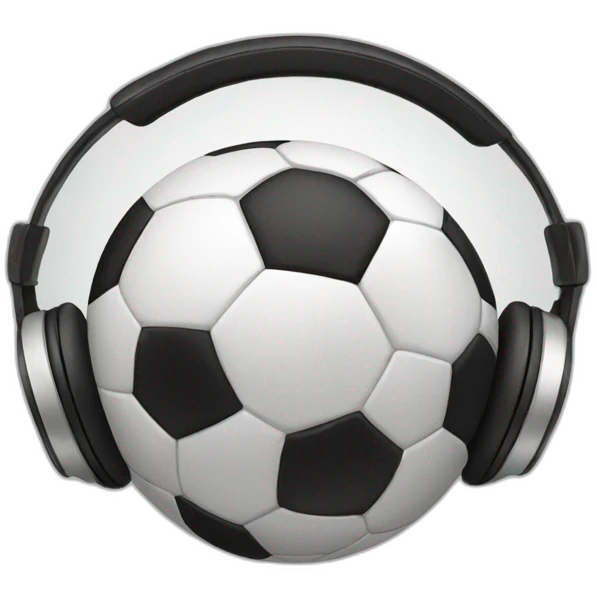 soccer ball with headphones emoji