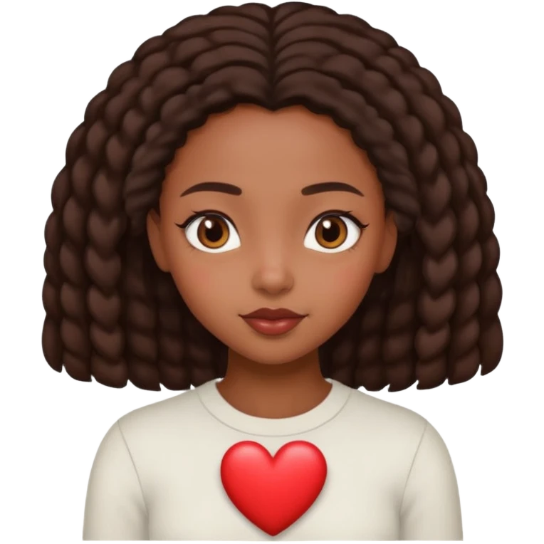 Black girl deeply in love head tilt heart eyes emoji