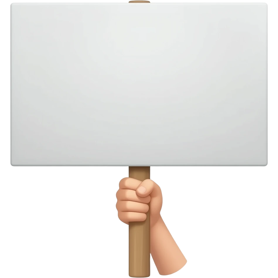 Blank Protest sign emoji