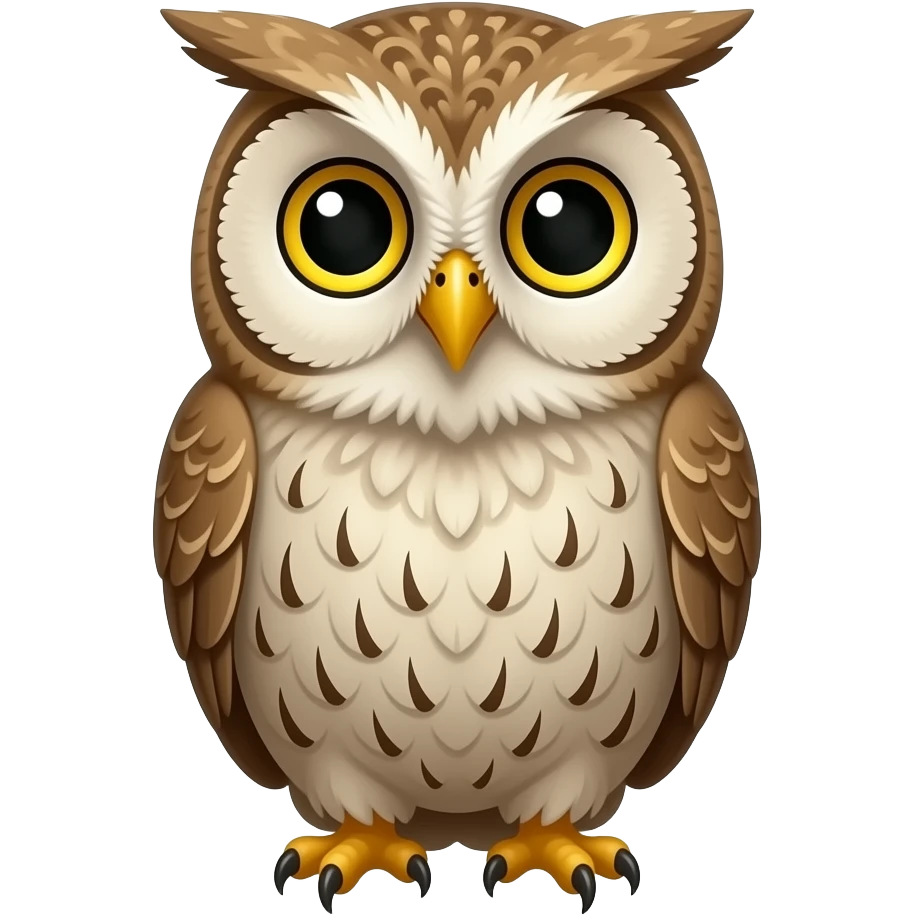 Make me and cat with an owl body remove the person next to it now put a cat head on the head emoji