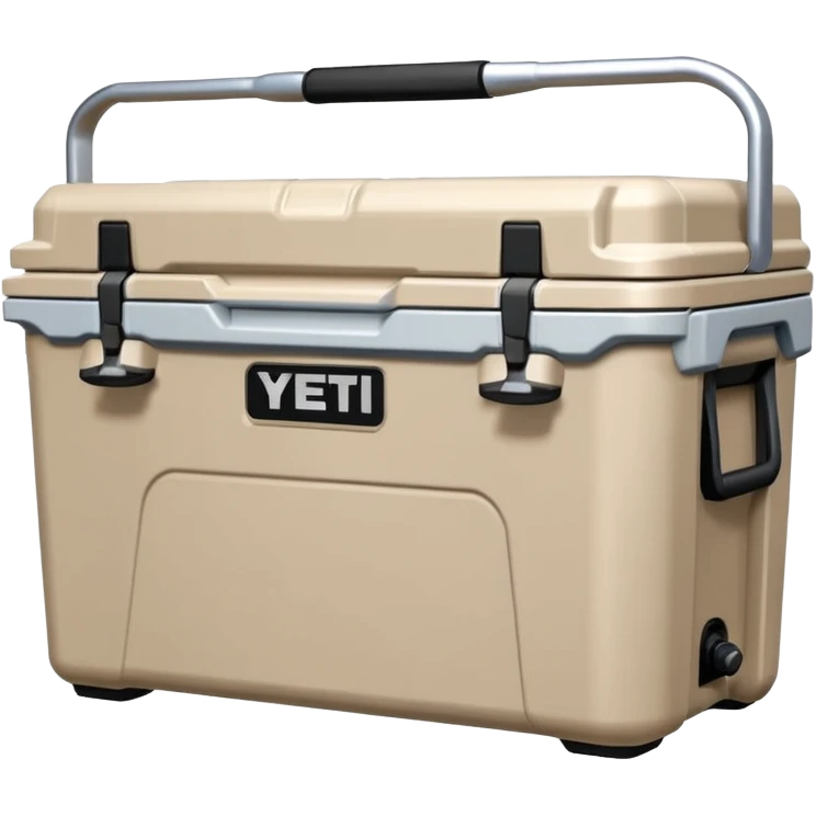 A beige YETI cooler emoji