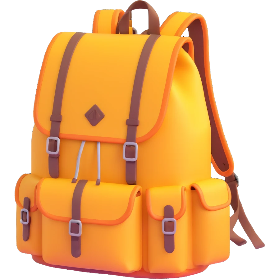 camping backpack emoji