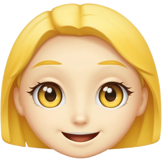 super cute anime eyes classic yellow face cheesy smile bigger smile and thicker eyebrows  emoji