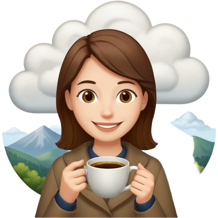 cloudy morning drinking coffee emoji