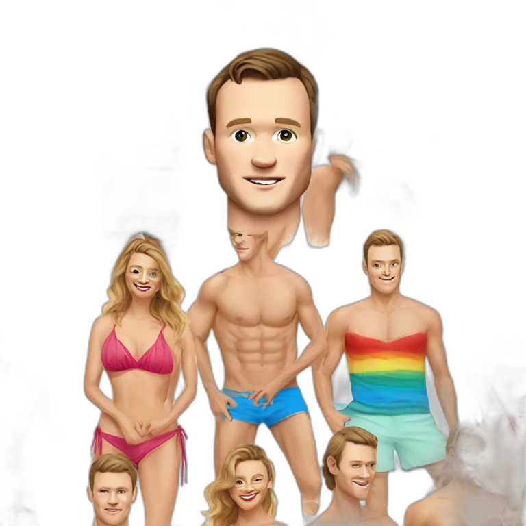 Jonathan Toews as rainbow beach bum emoji