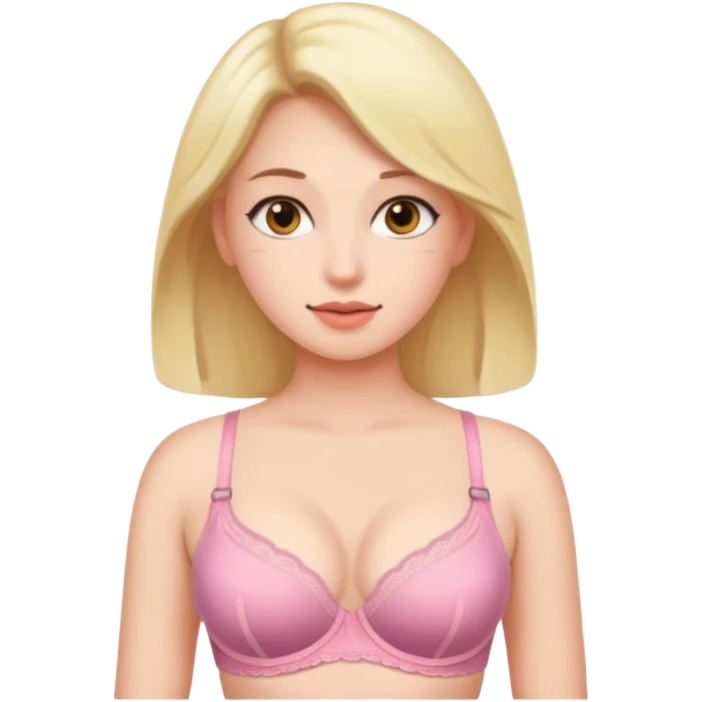 Girl showing her bra emoji
